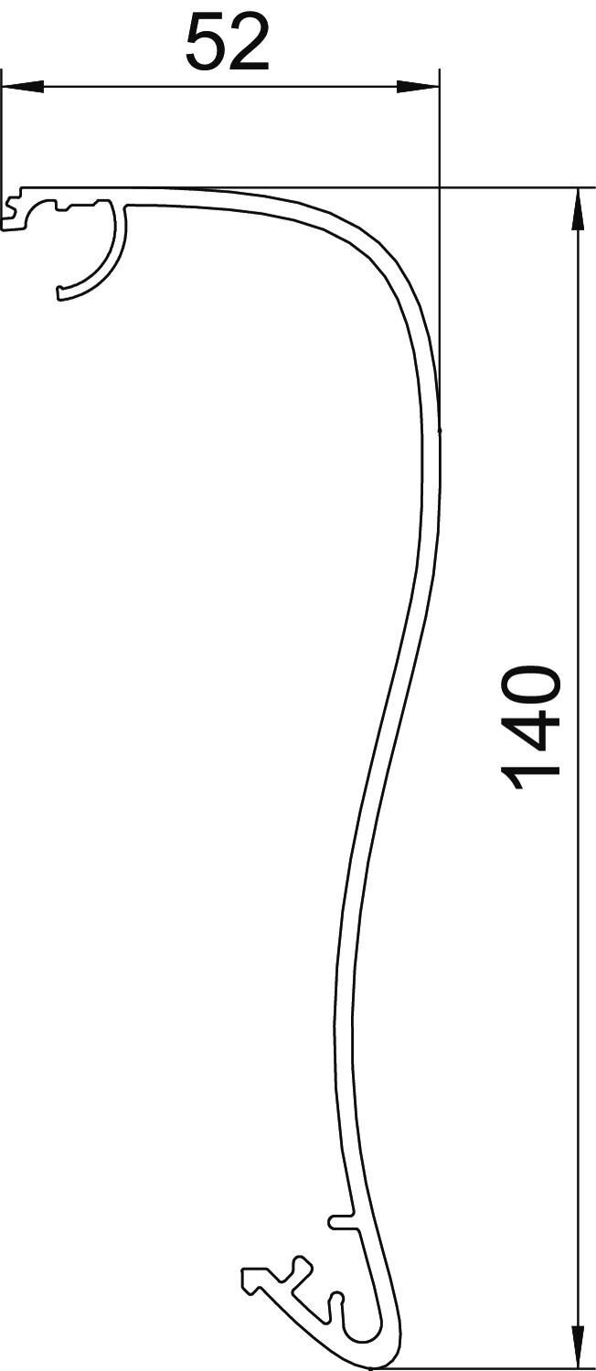 Geräteeinbaukanal Designkanal GAD, Oberteil