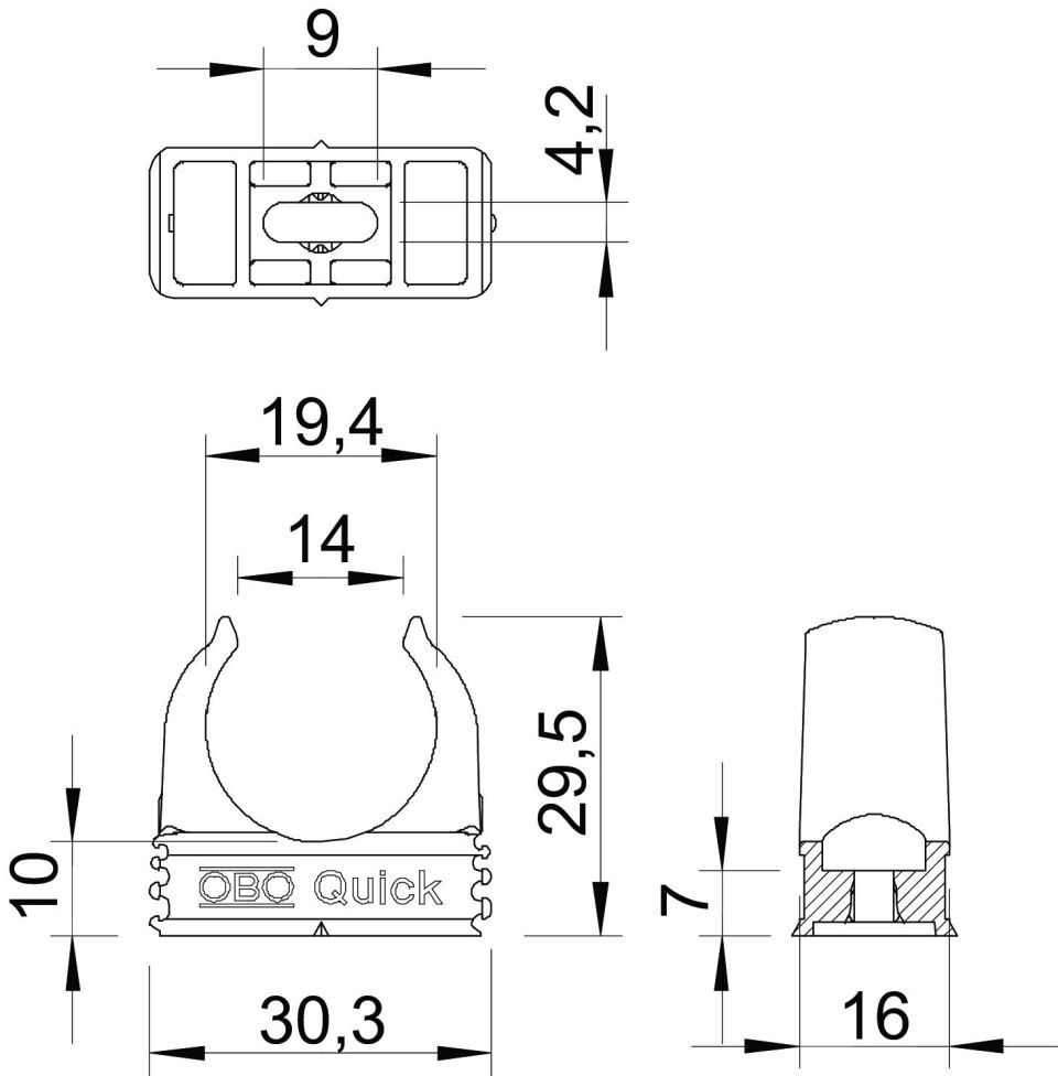 Zubehör, Kabel- und Rohrbefestigung