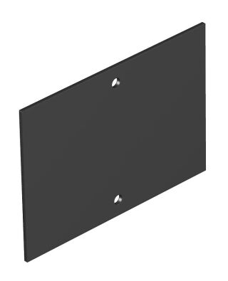 Abdeckplatte ohne Lochbild für T4B 110x77mm, PVC, graphitschwarz, 9011