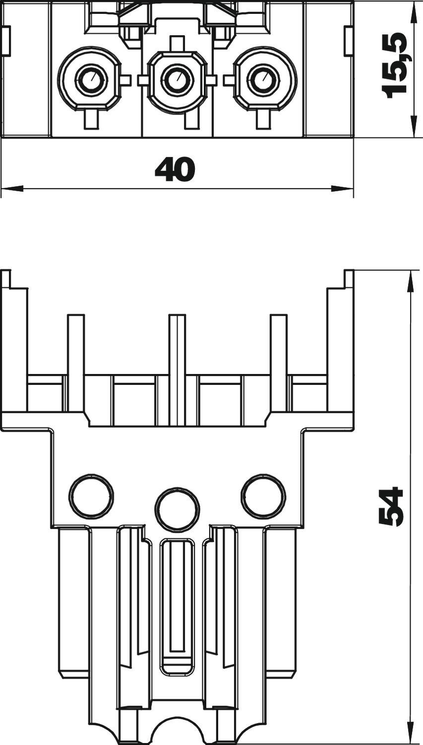 Buchsenteil-Adapter, gerade GST 18i 3p, Modul 45connect, PA, weiß