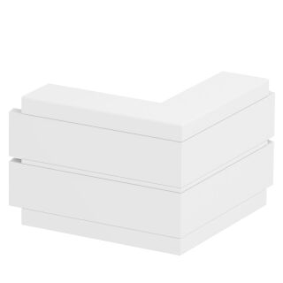 Außeneck starre Form 190x190x130, PVC, reinweiß, 9010