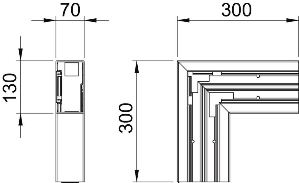 Geräteeinbaukanal Rapid 80 halogenfrei, Formteil