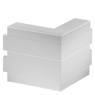 Außeneck starre Form 190x190x165, PVC, lichtgrau, 7035