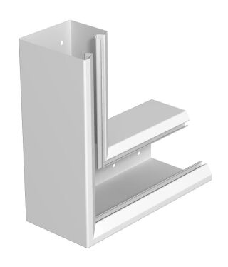 Flachwinkel steigend für Pultkanal 133x110x300, St, reinweiß, 9010