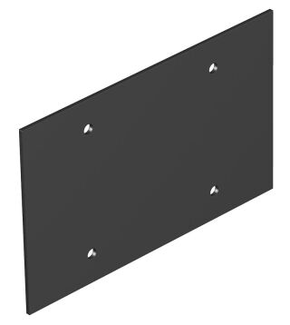 Abdeckplatte ohne Lochbild für T12L 142x88mm, PVC, graphitschwarz, 9011