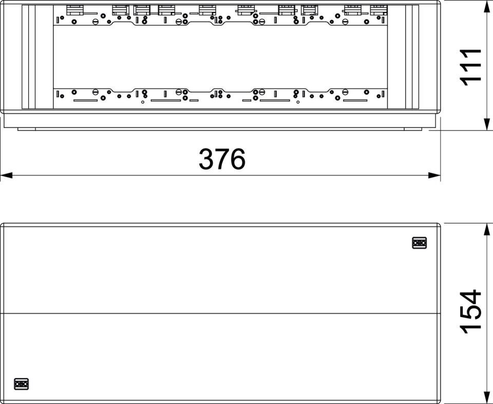 Telitank 375x154x109, PA, eisengrau, 7011