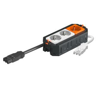 Universalträger Connect WINSTA VDE, 2fach weiß, 1fach orange 165x76x45, PA