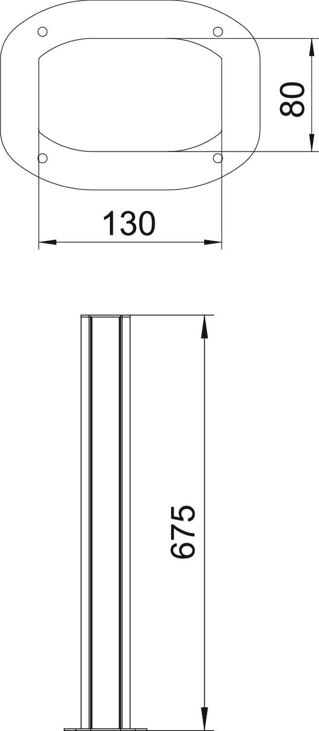 Installationssäule Boden, Alu