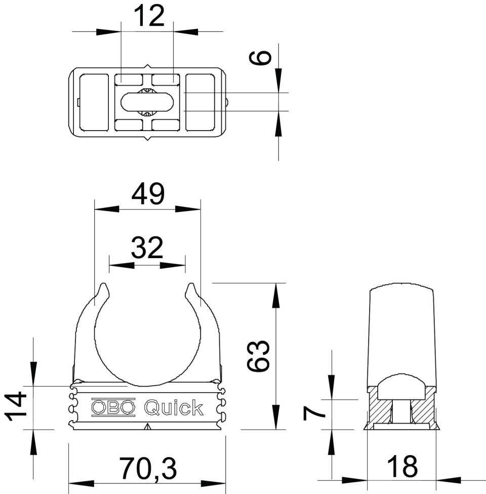 Zubehör, Kabel- und Rohrbefestigung