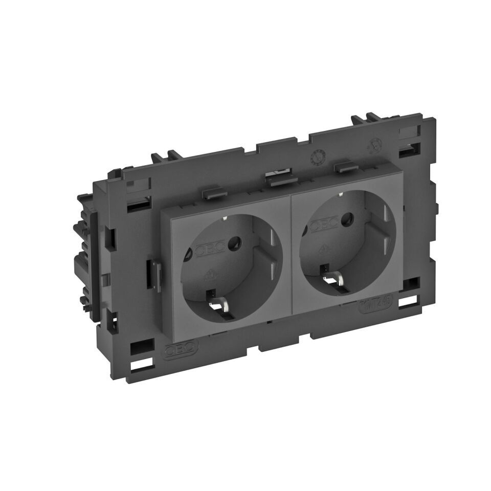 Modul 45 Connect Steckdose 0°, 2-fach