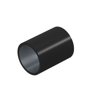 Stapa Gewindemuffe mit Gewinde M16x1,5 Stahl PES50 - Polyester/Epoxid tiefschwarz RAL 9005