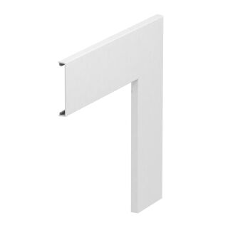 Oberteil Flachwinkel, glatt, PVC, reinweiß, 9010
