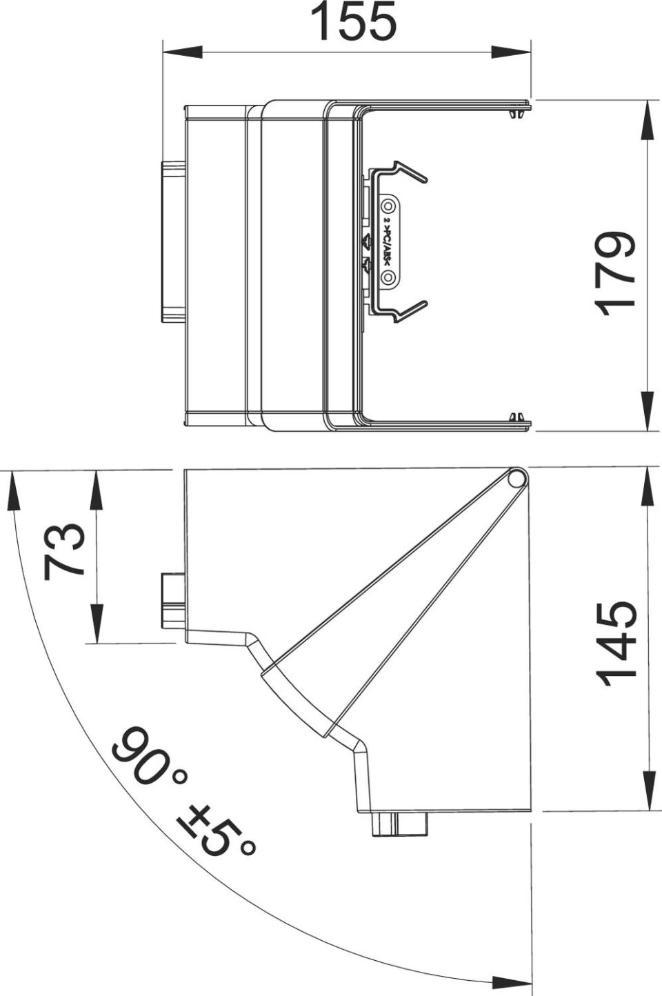 Geräteeinbaukanal Rapid 80, Formteil