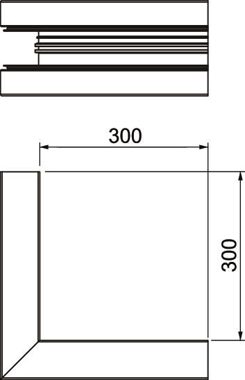 Geräteeinbaukanal Rapid 80 symmetrisch, Formteil