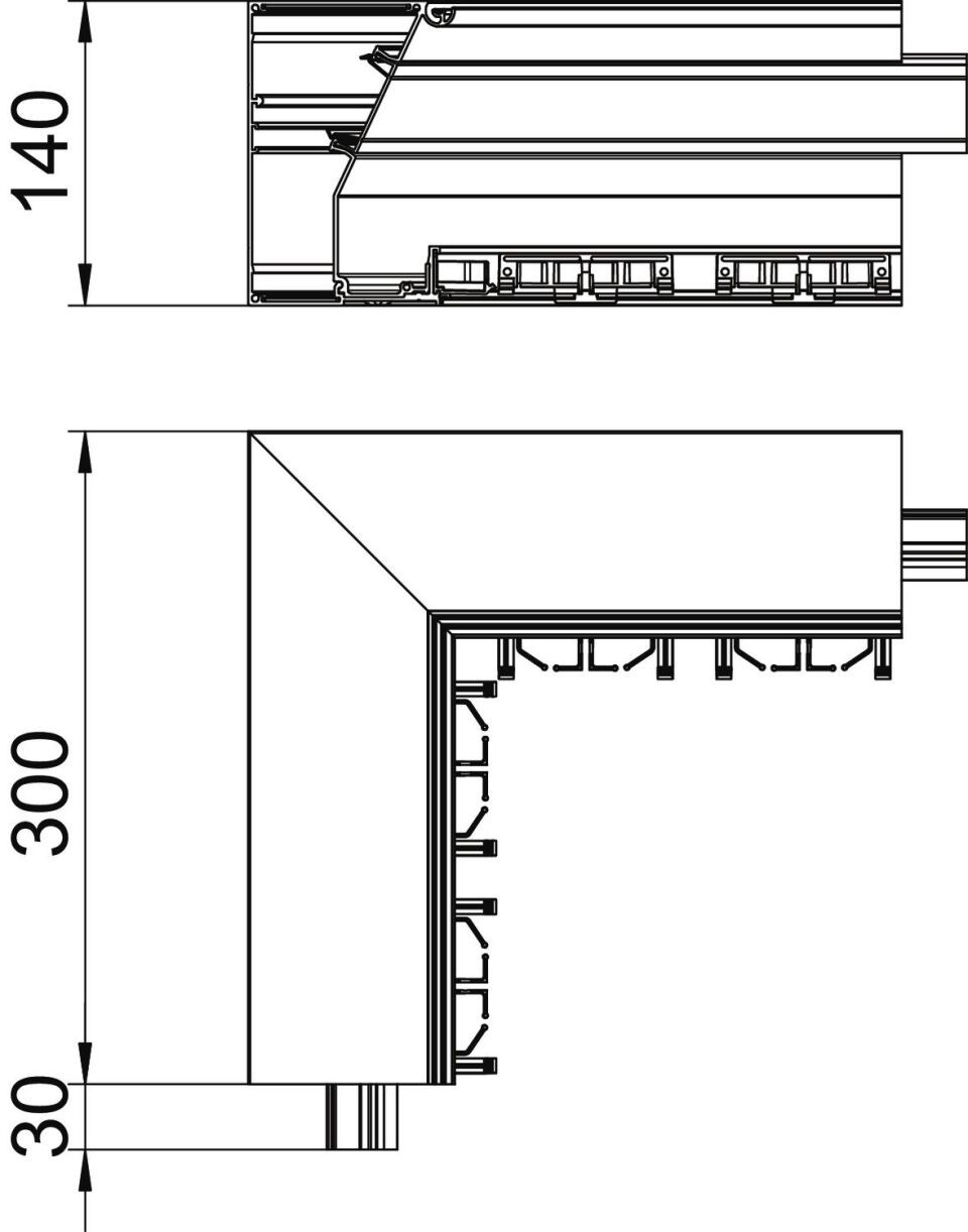 Geräteeinbaukanal Designkanal GAD, Formteil