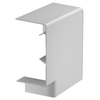 Flachwinkel Haubenformteil 70x130mm, PC/ABS, lichtgrau, 7035