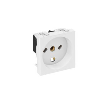 Steckdose dänische Ausführung für EDV-Stromkreis 250V, 10/16A, PC, reinweiß, 9010