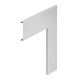 Oberteil Flachwinkel, glatt, PVC, lichtgrau, 7035