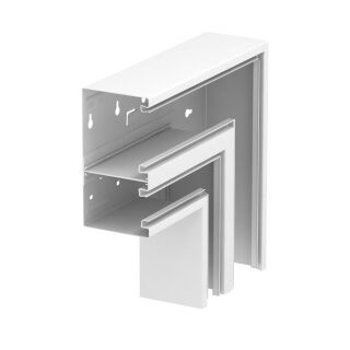 Flachwinkel fallend asymmetrisch 90x170x300, St, reinweiß, 9010