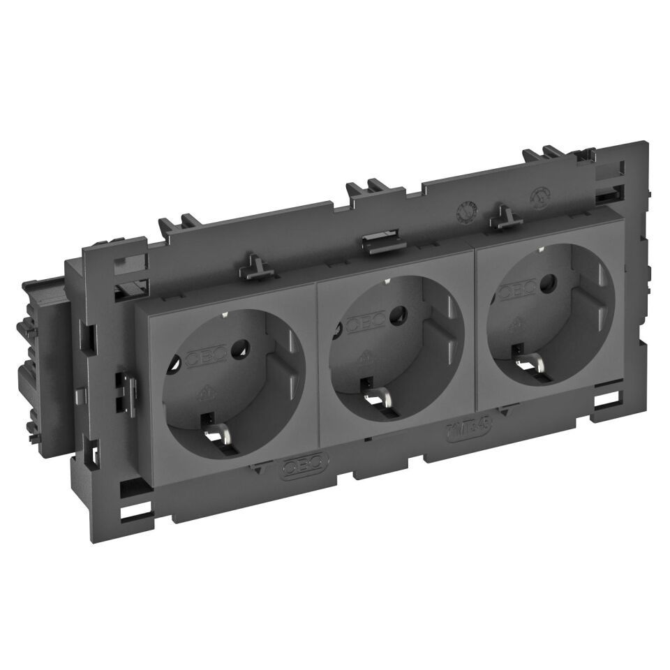 Modul 45 Connect Steckdose 0°, 3-fach