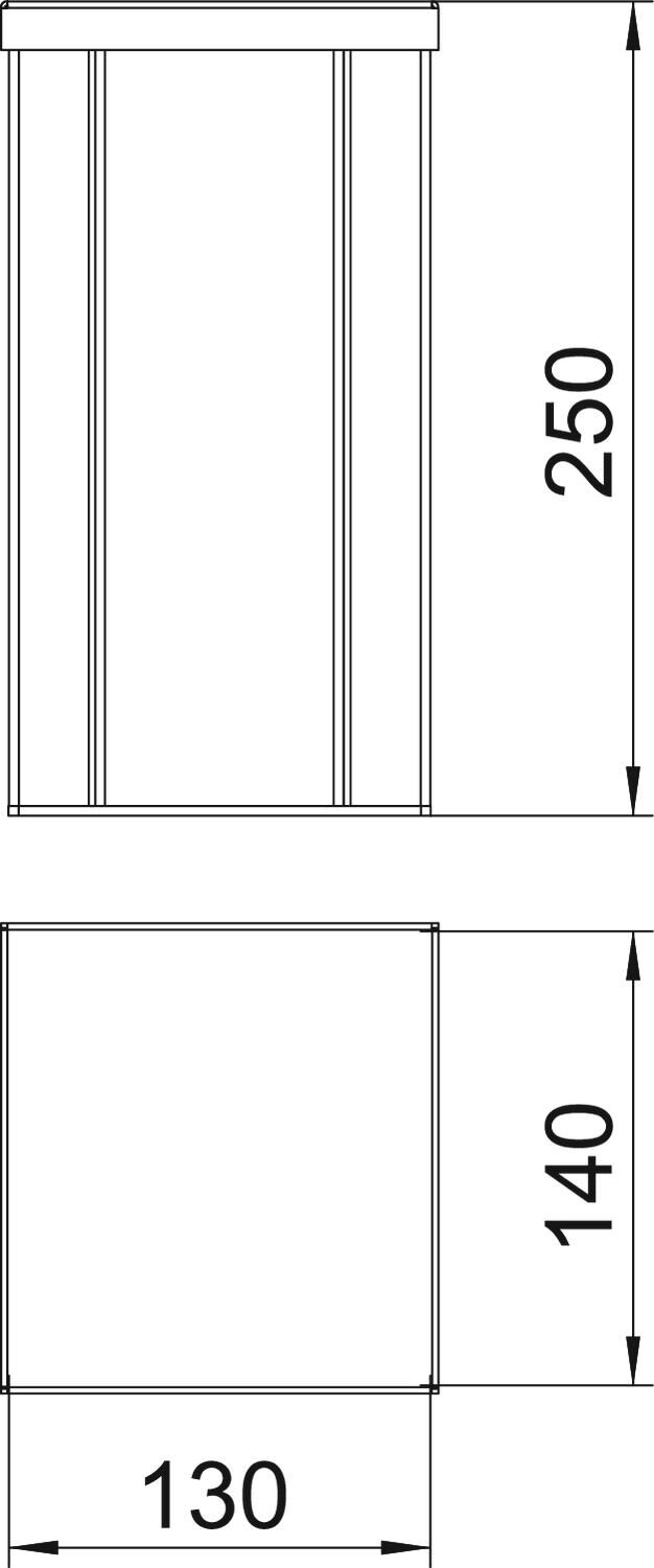 Installationssäule Boden 250x130x140, Alu, reinweiß, 9010 Installationssäule Boden 250x130x140, Alu, reinweiß, 9010