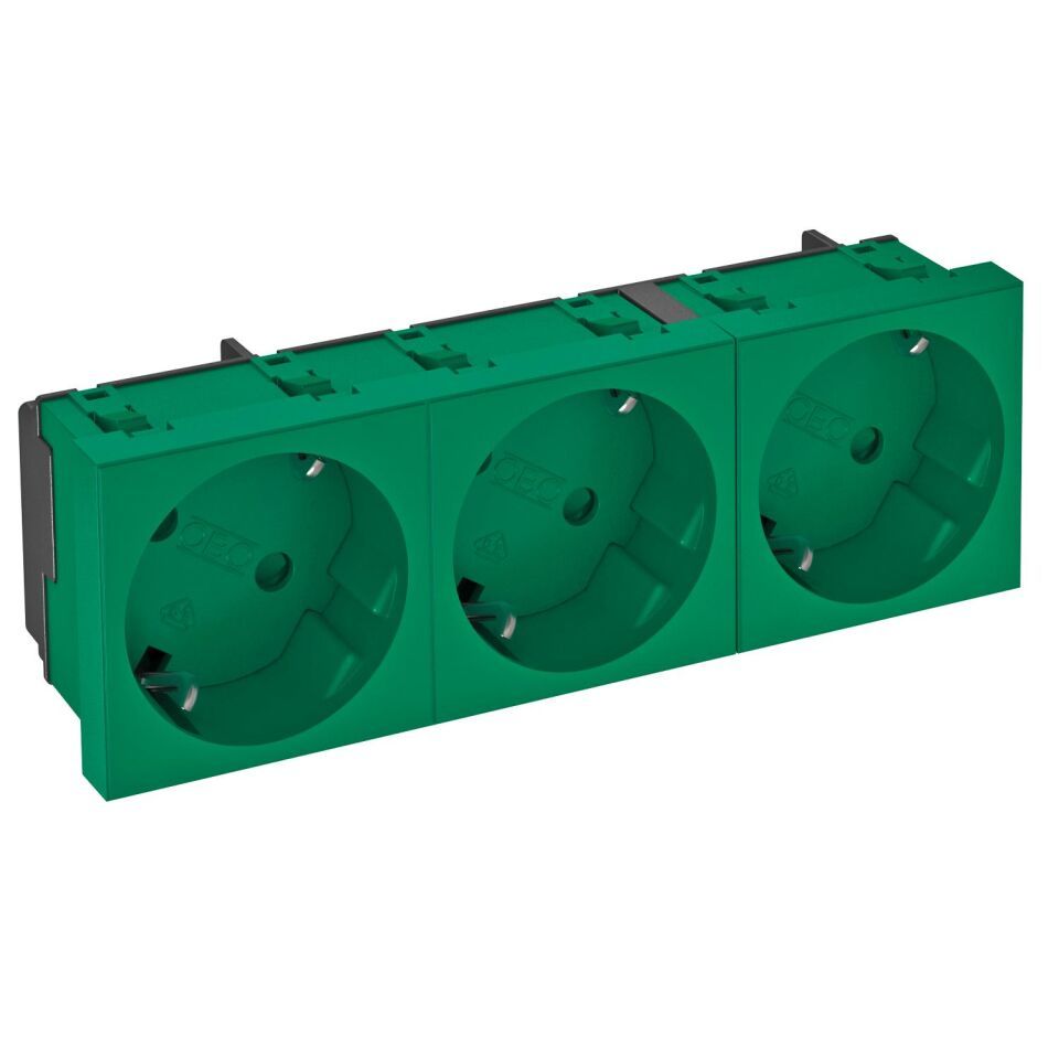 Modul 45 Steckdose 33°, 3-fach
