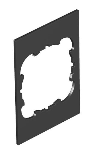 Abdeckplatte 1xEK für T4B 55x77mm, PVC, graphitschwarz, 9011