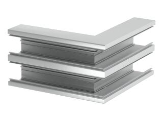 Außeneck 2-zügig 90x210x300, Alu, EL