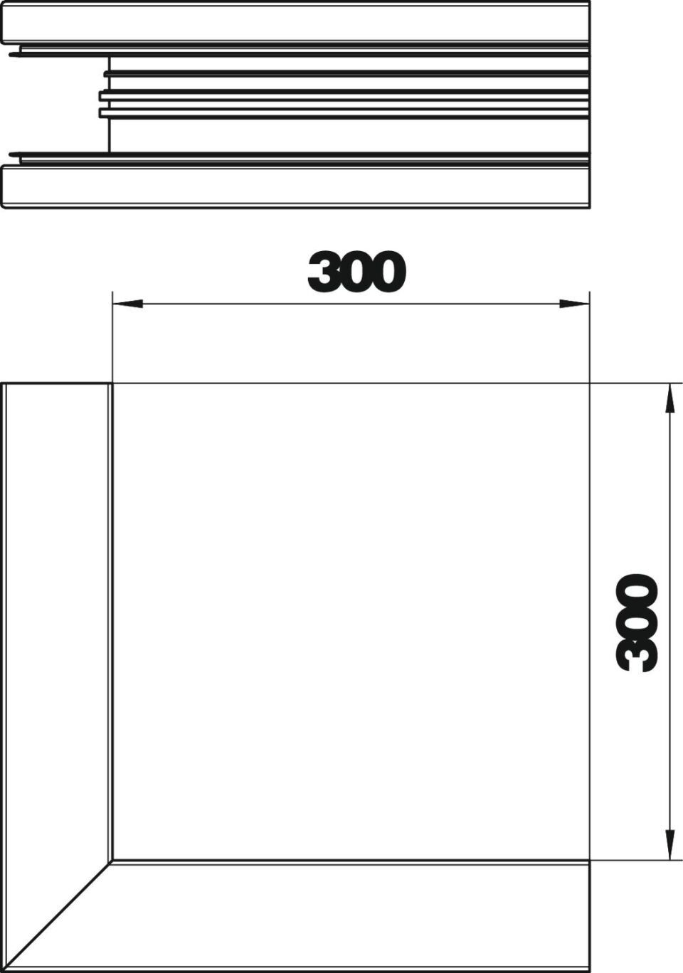 Geräteeinbaukanal Rapid 80 symmetrisch, Formteil