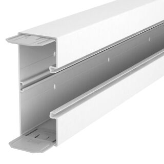 Geräteeinbaukanal mit Bodenlochung 70x170x2000, PVC, reinweiß, 9010