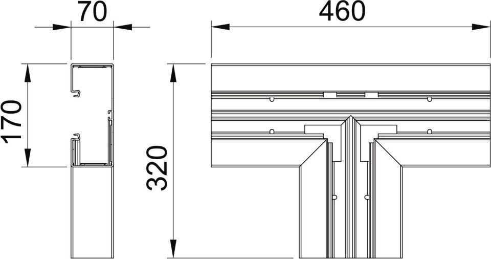 Geräteeinbaukanal Rapid 80 halogenfrei, Formteil