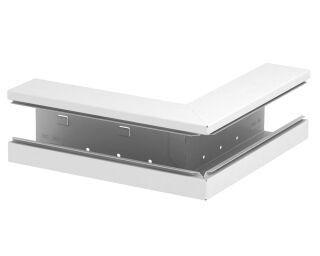 Außeneck asymmetrisch 90x130x300, St, reinweiß, 9010