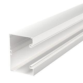 Geräteeinbaukanal symmetrisch 90x130x2000, Alu, reinweiß, 9010