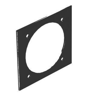 Abdeckplatte CEE für T12L 94.5x88mm, PVC, graphitschwarz, 9011