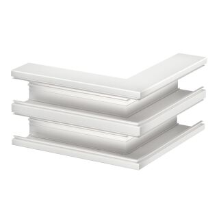 Außeneck 2-zügig 90x210x300, Alu, reinweiß, 9010