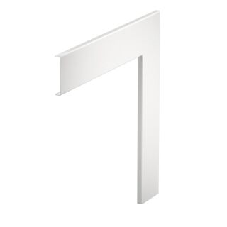 Oberteil für Flachwinkel 12x76,5x400, Alu, reinweiß, 9010