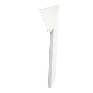 Oberteil für Flachwinkel fallend Pult 12x76,5x400, St, reinweiß, 9010