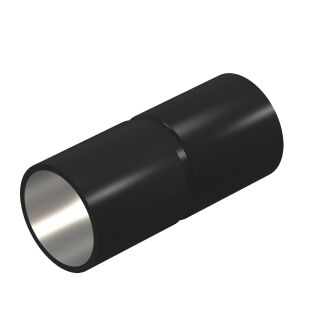 Stapa Steckmuffe ohne Gewinde Ø25mm Stahl PES50 - Polyester/Epoxid tiefschwarz RAL 9005