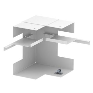 Inneneck vereinfacht asymmetrisch 90x170x148, St, reinweiß, 9010