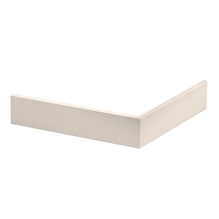 Oberteil Außeneck, glatt, PVC, cremeweiß, 9001