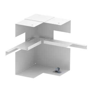 Inneneck vereinfacht asymmetrisch 70x170x128, St, reinweiß, 9010
