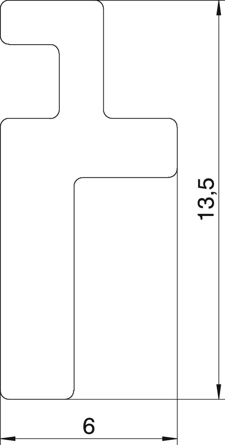 Bodenbelag-Anlegeprofil für Kanalsystem OKA2 2400mm, Alu