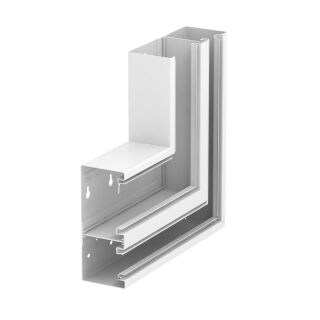 Flachwinkel steigend asymmetrisch 70x170x300, St, reinweiß, 9010