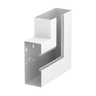Flachwinkel steigend asymmetrisch 90x210x300, St, reinweiß, 9010
