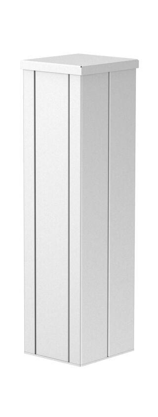 Installationssäule Boden 500x130x140, Alu, reinweiß, 9010