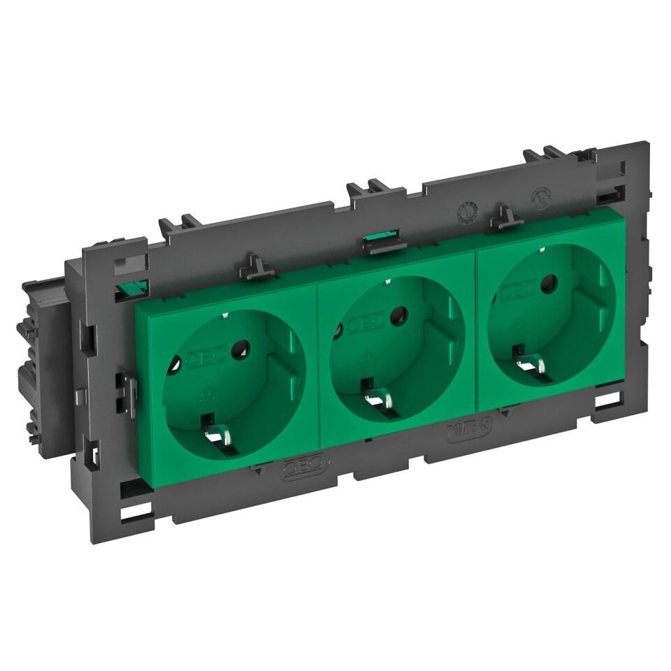 Modul 45 Connect Steckdose 0°, 3-fach
