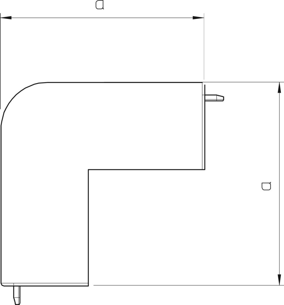 Außeneckhaube halogenfrei 60x90mm, PC/ABS, reinweiß, 9010