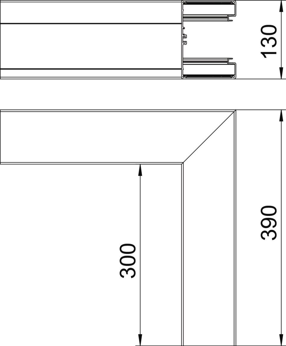 Geräteeinbaukanal Rapid 80 symmetrisch, Formteil