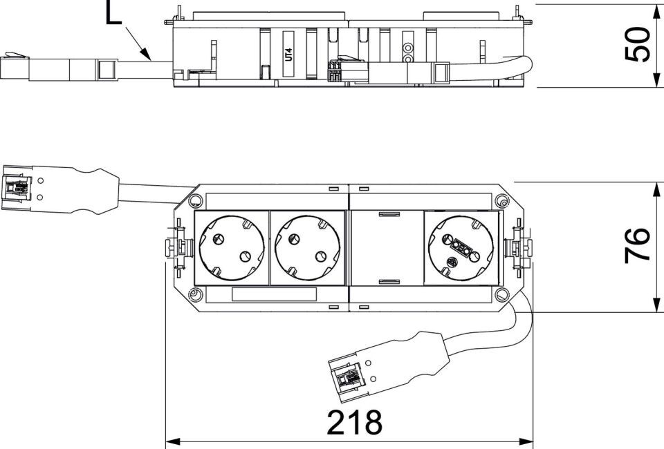 WINSTA MIDI-Stecksystem für Modul 45 connect, Universalträger