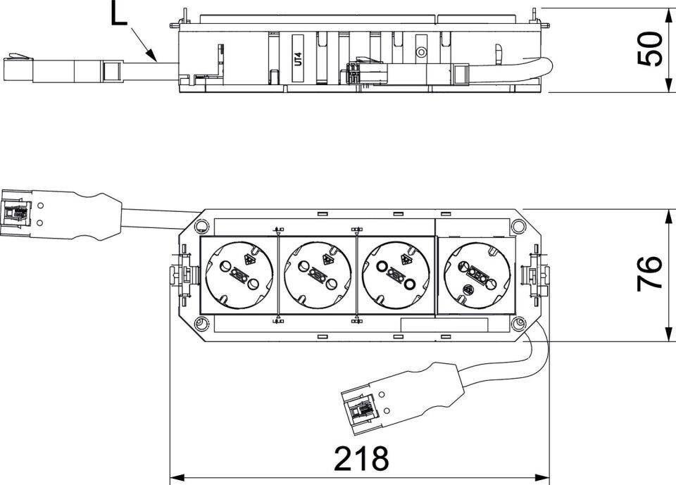 WINSTA MIDI-Stecksystem für Modul 45 connect, Universalträger